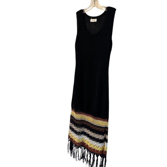 Wales Bonner CROCHET Macramé Fringed MAXI Dress SZ M/L RT $2195 - Picture 1 of 5